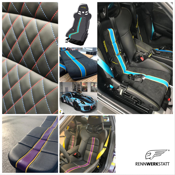 Bespoke RENNWERKSTATT® Seat Insert Set for Porsche Light Weight Bucket (LWB) Seats incl. Foam Parts