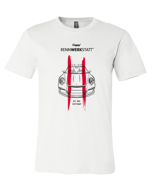 T-Shirt - Porsche 911 R - Red Stripes on White