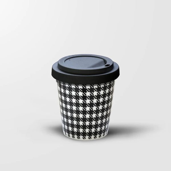 Espresso Cup - Pepita - Black & White