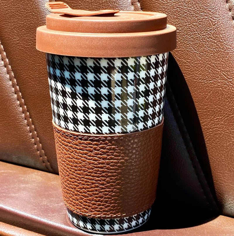 Coffee Cup - Pepita - Brown & White 'Sport Classic'