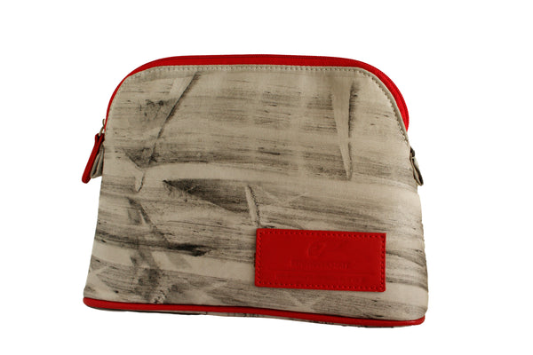 MakeUp Bag / Dopp Kit - BurnOut Grey/Red