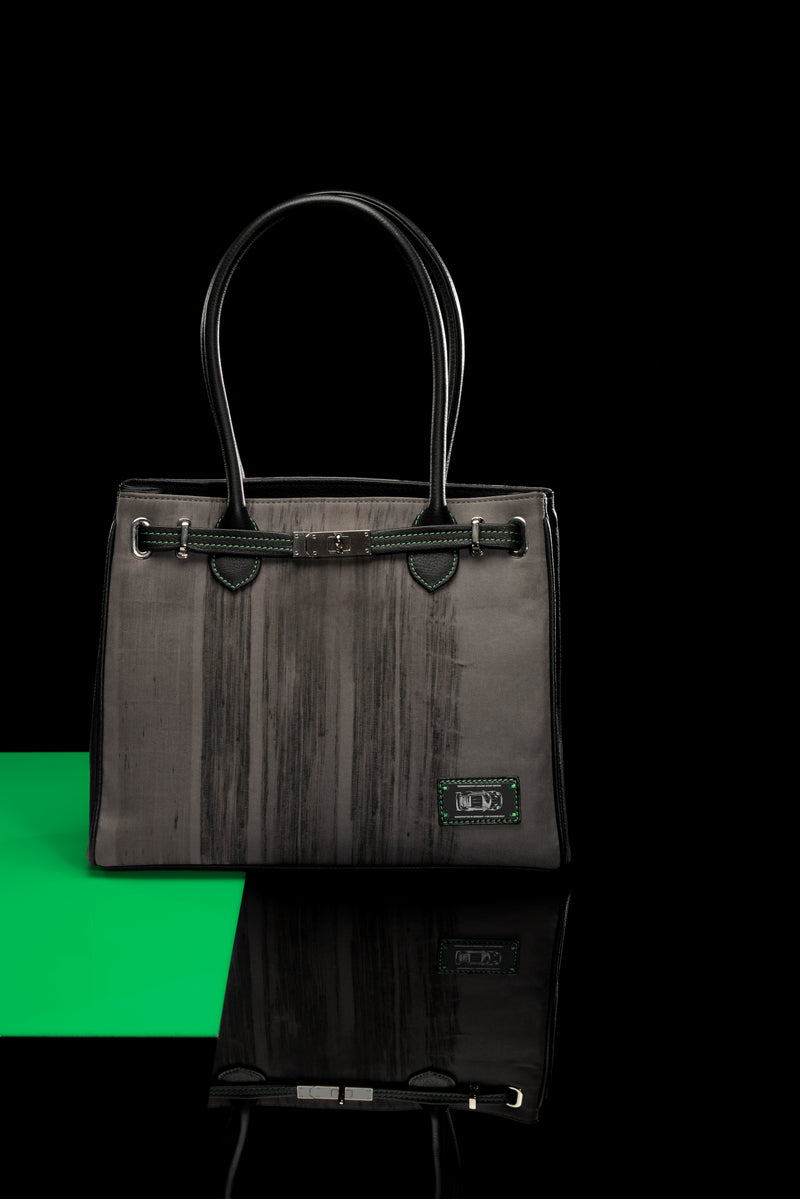 OceanDrive / Ladies Handbag - BurnOut - Black/Grey/Green