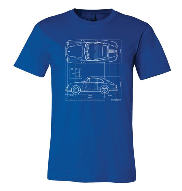 T-Shirt - Porsche 356 Construction Drawing