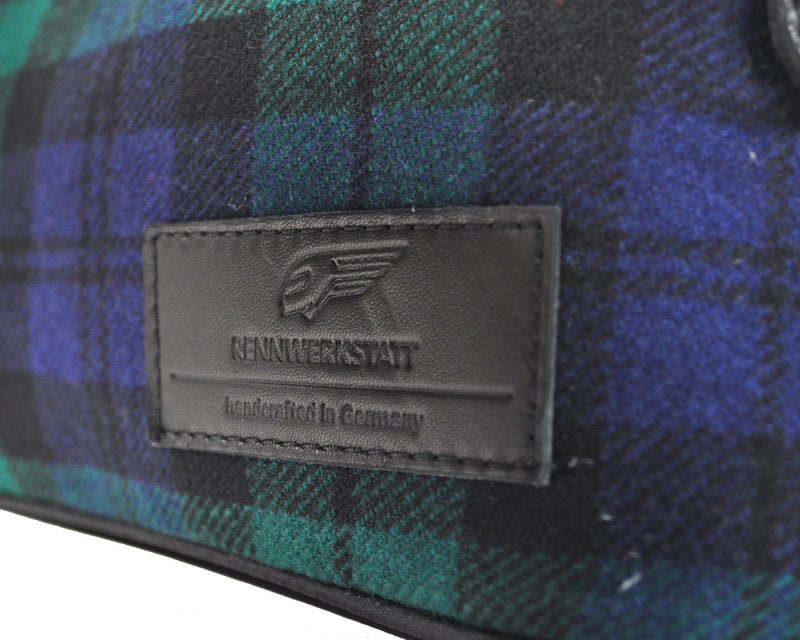 MakeUp Bag / Dopp Kit - Tartan Green-Blue-Black