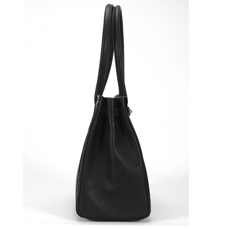 OceanDrive / Ladies Handbag - Pinstripe Black