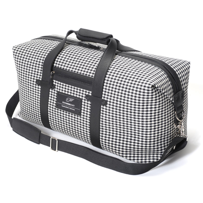 TWENTY FOUR Checkered Weekender Bags Leather Travel Duffel