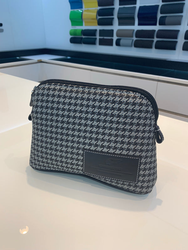MakeUp Bag / Dopp Kit - Houndstooth 'R' (modern) or Pepita (vintage)